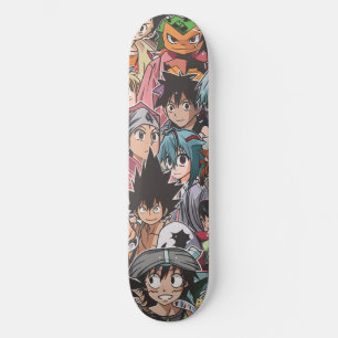Anime Manga Charaktere Collage Skateboard