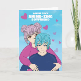 Anime Manga Couple Boyfriend Valentine's Day Card Karte