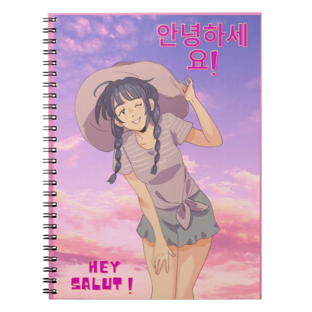 Anime Manga Girl Notizblock (Vorderseite)
