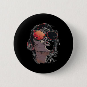 Anime Manga Graphic Sunglasses Art Anime Button