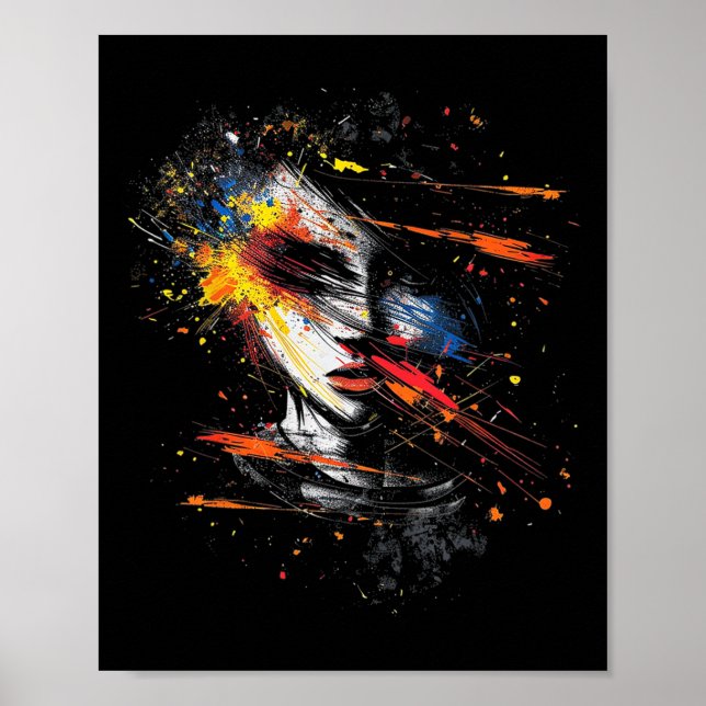 Anime Manga Motif Abstrakt Art Anime Poster (Vorne)