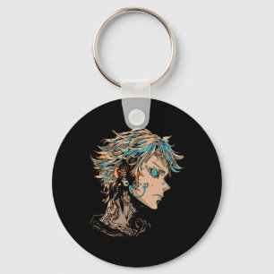 Anime Manga Motif Blue-eyes Illustration Anime Schlüsselanhänger