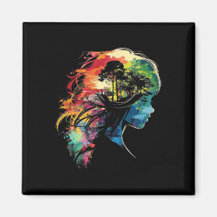 Anime Manga Motif farbenfrohe Illustration Anime Magnet