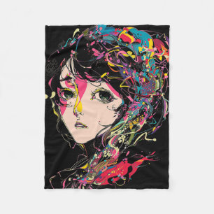 Anime Manga Motif Farbige Illustration Anime 1 Fleecedecke