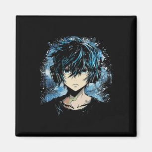 Anime Manga Motif Headphone Artwork Anime Magnet