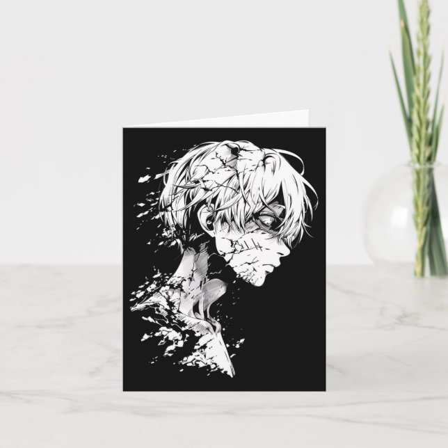 Anime Manga Motif Zeichnend Artwork Anime Karte (Vorderseite)