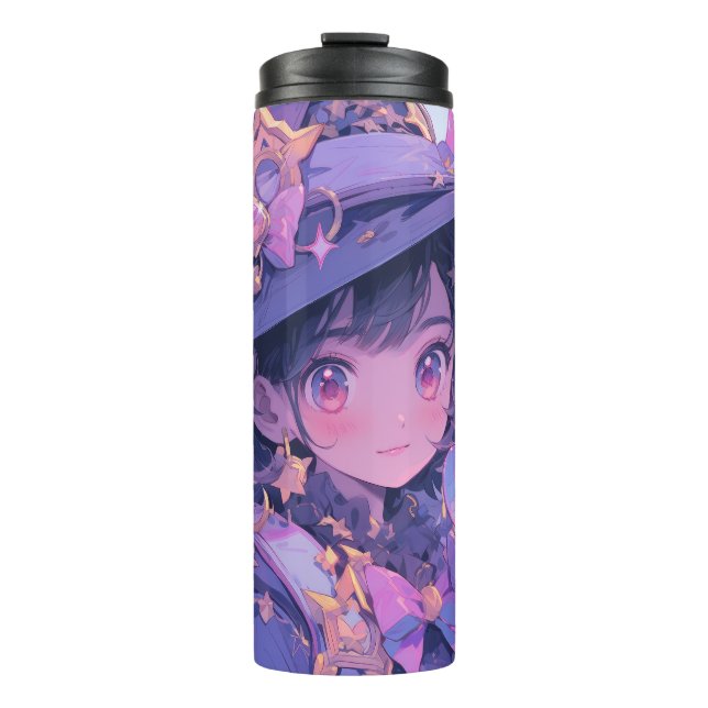 Anime Manga Niedlich Hexe Inspiriert Tumbler Thermosbecher (Vorderseite)