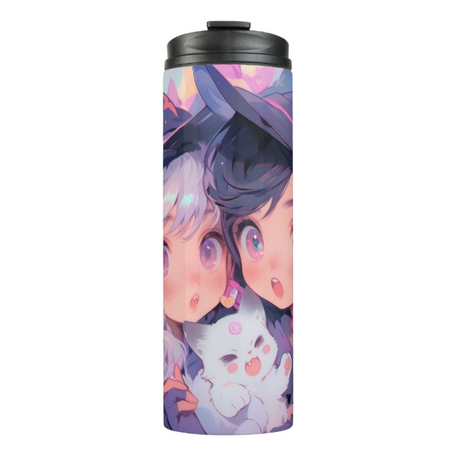 Anime Manga Niedlich Hexen Inspiriert Tumbler Thermosbecher (Vorderseite)