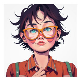 Anime Manga Pop Kunstliebhaber Gesicht Charaktere  Fotodruck