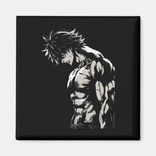 Anime-Männer-Charakter-Bizeps-Training-Motivation Magnet