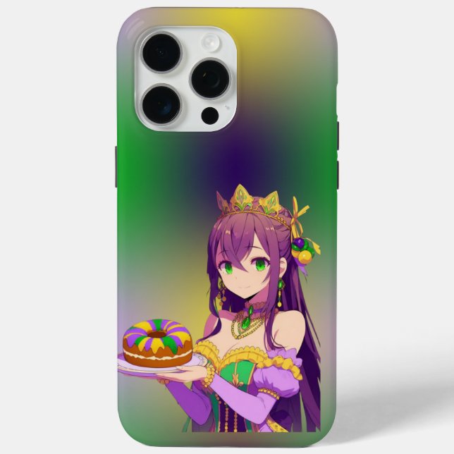 Anime Mardi Gras King cake Case-Mate iPhone Hülle (Rückseite)