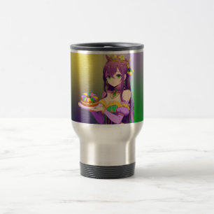 Anime Mardi Gras King cake Reisebecher