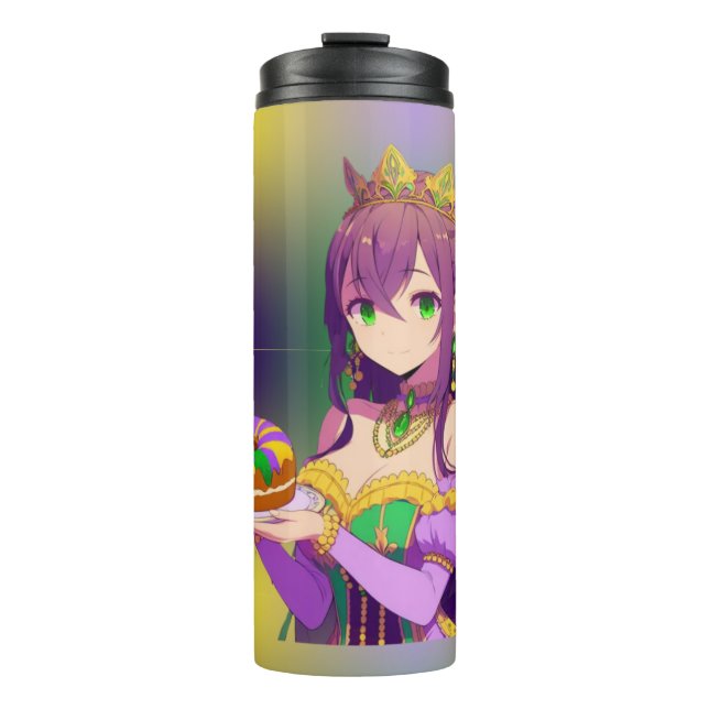 Anime Mardi Gras King cake Thermosbecher (Vorderseite)