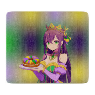 Anime Mardi Gras King Kuchen Schneidebrett
