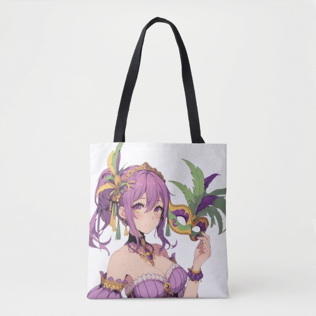 Anime Mardi Gras Maske Tasche (Vorderseite)