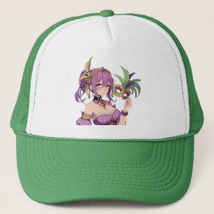 Anime Mardi Gras Maske Truckerkappe