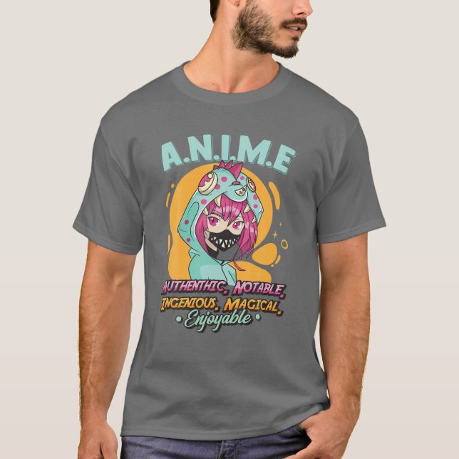 Anime Meaning Authenthic Notable Ingenious Magical T-Shirt (Vorderseite)