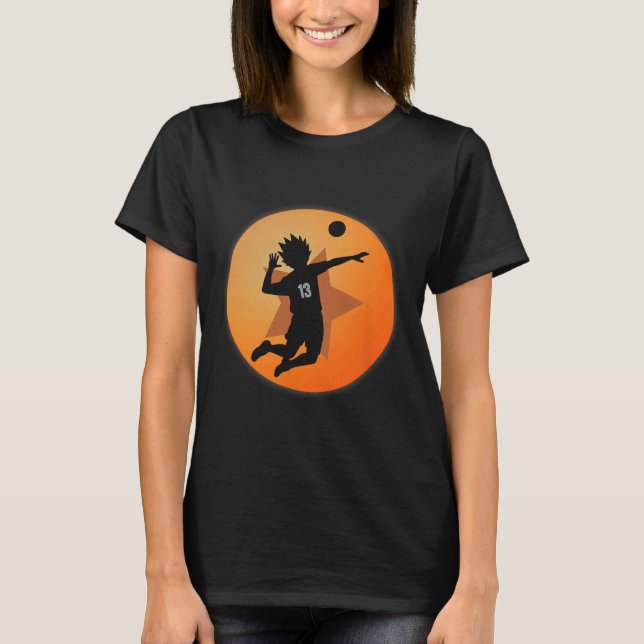 Anime Merch Japan Number 13 Star Anime Volleyba T-Shirt (Vorderseite)