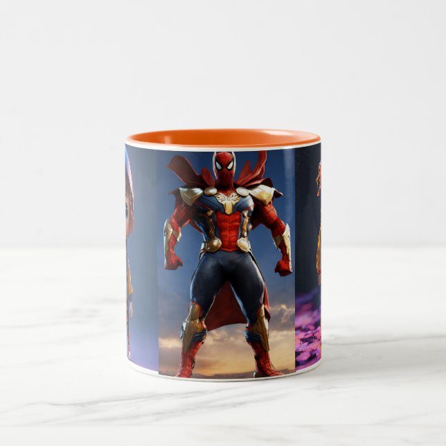 Anime mit schwarzen und Gary-Tattoos Zweifarbige Tasse (Mittel)