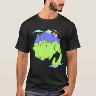 Anime Mountain Cat Kawaii Cat Art T-Shirt