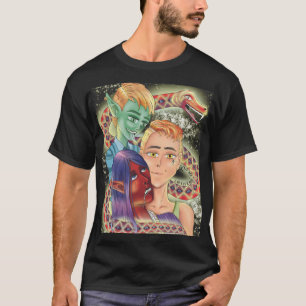 Anime Mystical Boy's BL Black men Herrenhemd T-Shirt