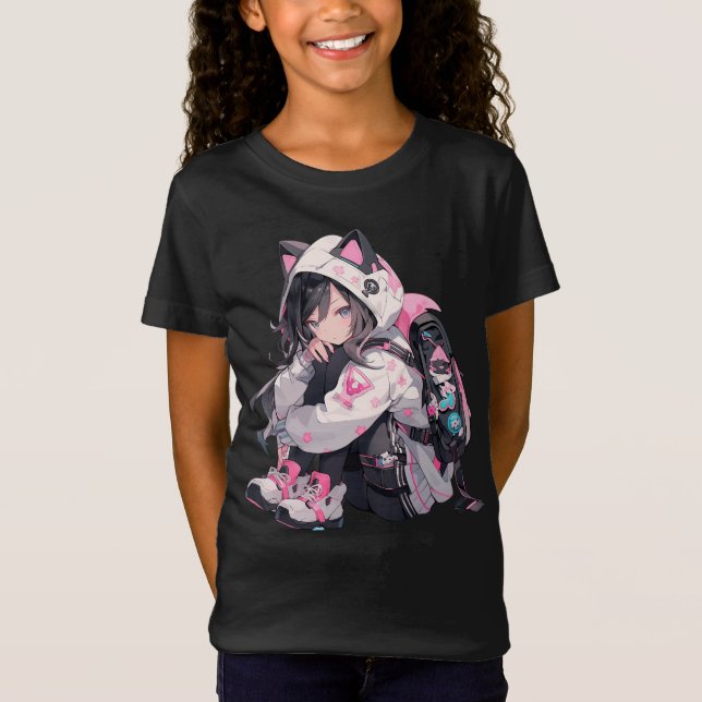 Anime Neko Bestfriend T - Shirt (Vorderseite)