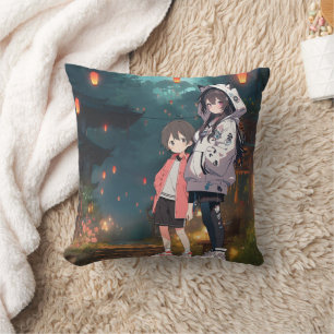 Anime Neko Kawaii Siblings Kissen