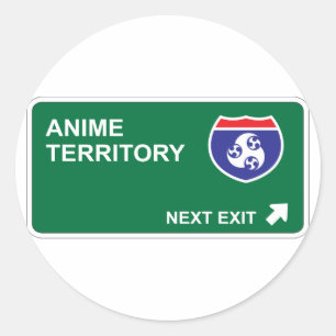 Anime Next Exit Runder Aufkleber