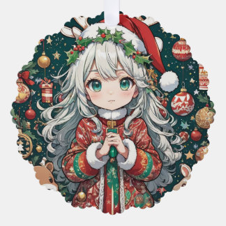 Anime niedlich Christmes Ornament Karte