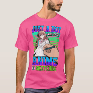Anime nur ein Junge, der Anime Liebe und Kaw skizz T-Shirt