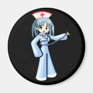 Anime Nurse mit Stethoskop und blauer Uniform Magnet