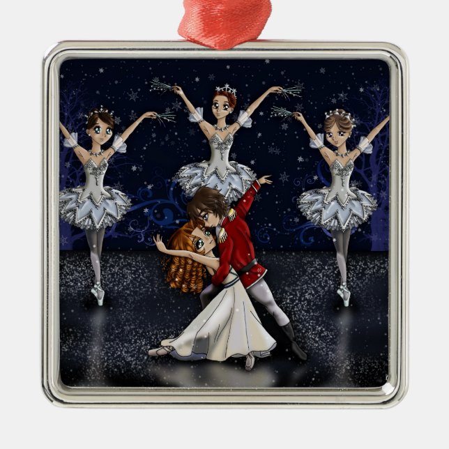 Anime-Nussknacker-Schneeflocke-Verzierung Ornament Aus Metall (Vorne)