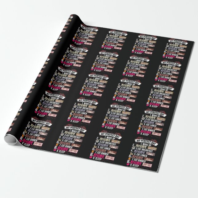 Anime Perfect Day Otaku Girl Japanese Manga Geschenkpapier (Ungerollt)