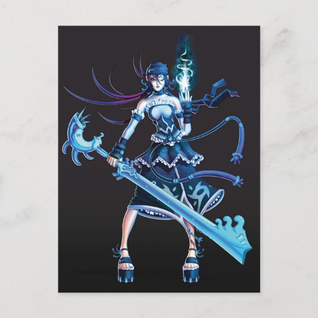 Anime Pirate Girl Postkarte (Vorderseite)