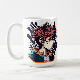 Anime Power: Junge Manga-Charakter-Design Kaffeetasse