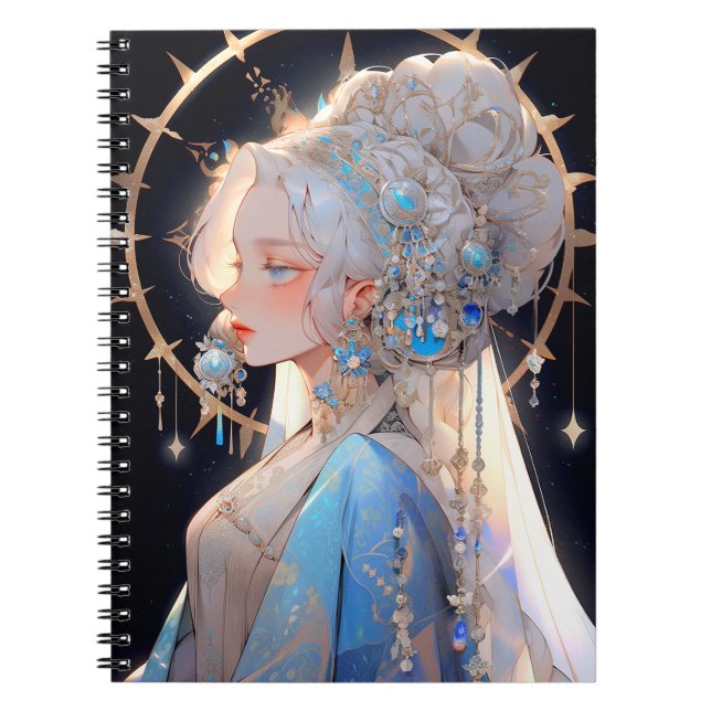 Anime Princess Fantasy Art Notizblock (Vorderseite)