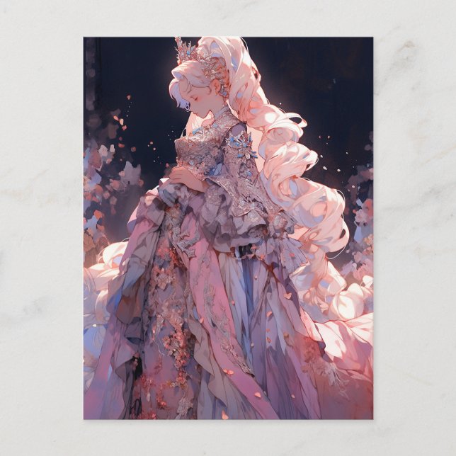Anime Princess Fantasy Art Postkarte (Vorderseite)