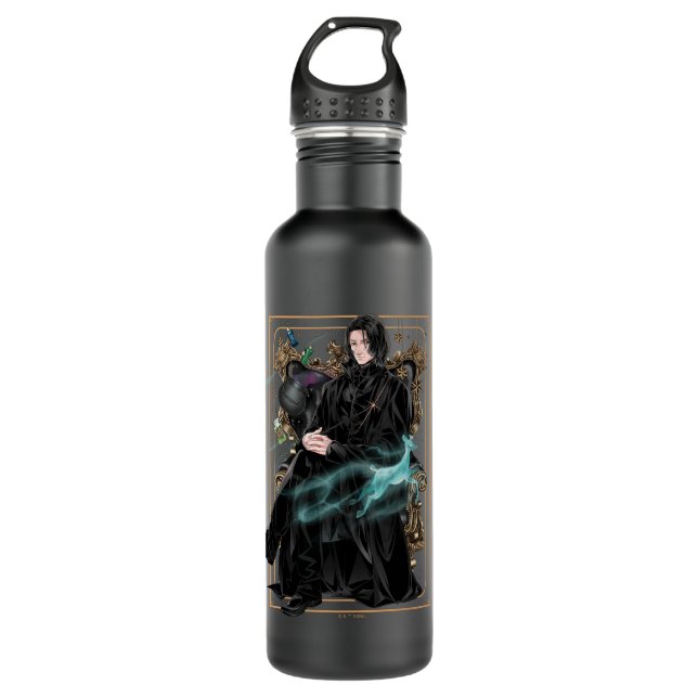Anime Professor Severus Snape sitzt Edelstahlflasche (Vorderseite)