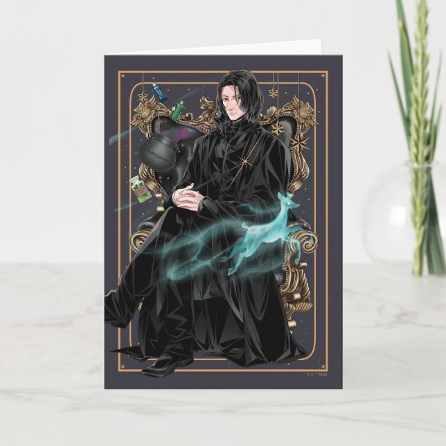Anime Professor Severus Snape sitzt Karte (Vorderseite)