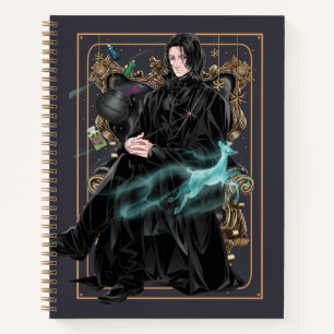 Anime Professor Severus Snape sitzt Notizbuch