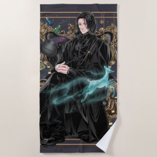 Anime Professor Severus Snape sitzt Strandtuch