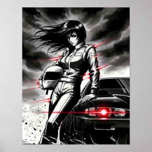 Anime Racing Storm - Racer in der Frauenstraße in  Poster