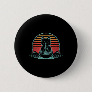 Anime Ramen Cat Retro Japanisch Noodles Ästhetik K Button