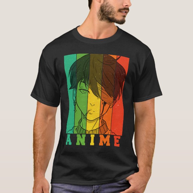 Anime Retro Vintag T-Shirt (Vorderseite)