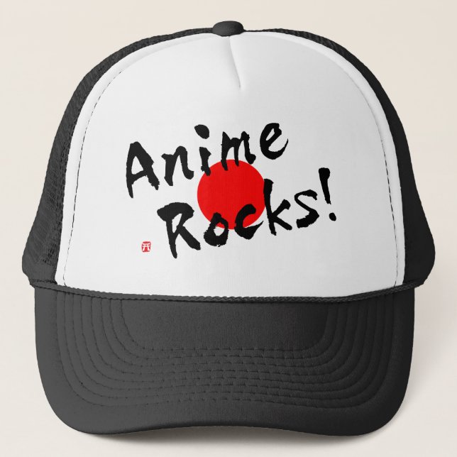 Anime Rocks! Truckerkappe (Vorderseite)