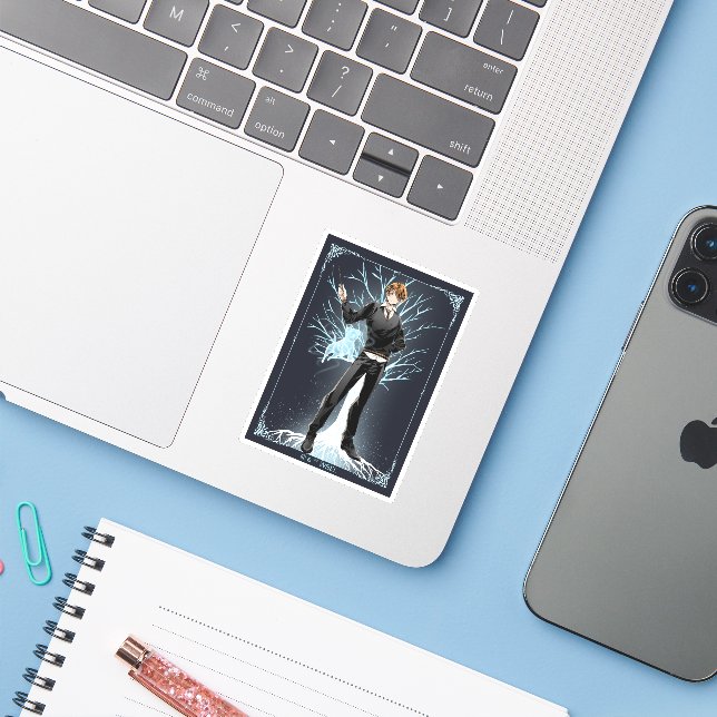 Anime Ron Weasleys Jack Russell Terrier Patronus Aufkleber (Laptop mit iPhone)