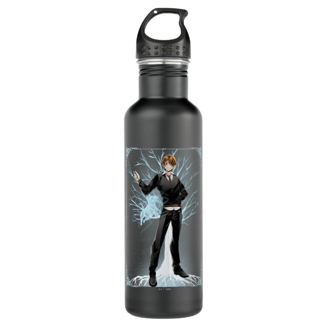 Anime Ron Weasleys Jack Russell Terrier Patronus Edelstahlflasche (Vorderseite)