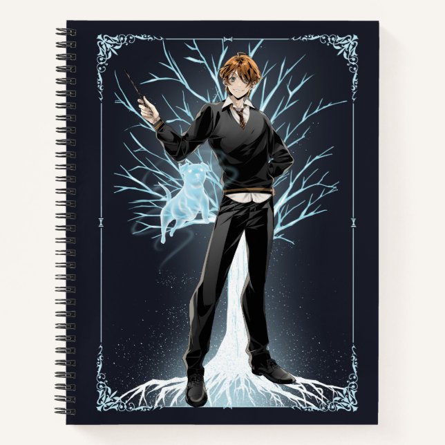 Anime Ron Weasleys Jack Russell Terrier Patronus Notizbuch (Vorderseite)