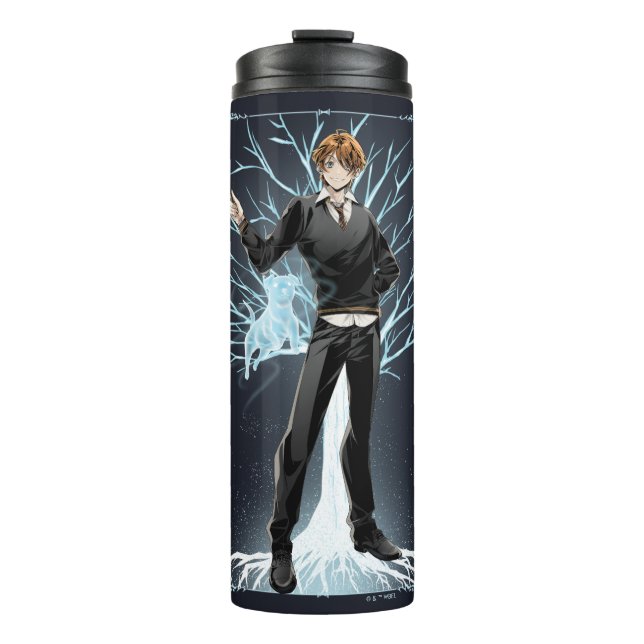 Anime Ron Weasleys Jack Russell Terrier Patronus Thermosbecher (Vorderseite)