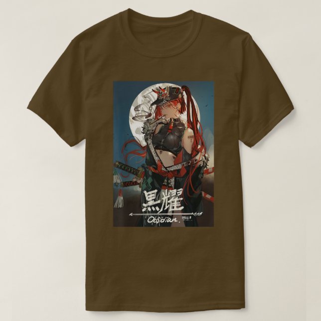 Anime Samurai Girl Kawaii Waifu Ästhetisch Japanis T-Shirt (Design vorne)